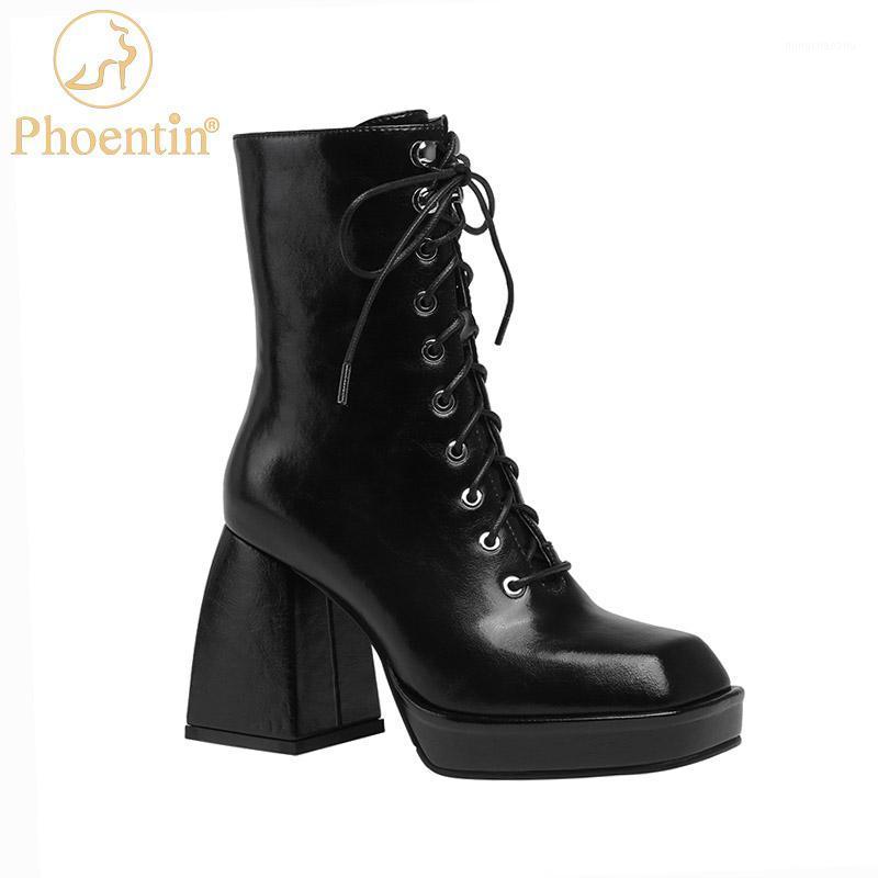 Phoentin genuine leather ankle boots platform 2020 thick sole chunky heels square toe lace up boots with zip street shoes FT11221, Beige
Phoentin genuine leather ankle boots platform 2020 thick sole chunky heels square toe lace up boots with zip street shoes FT11221, Beige