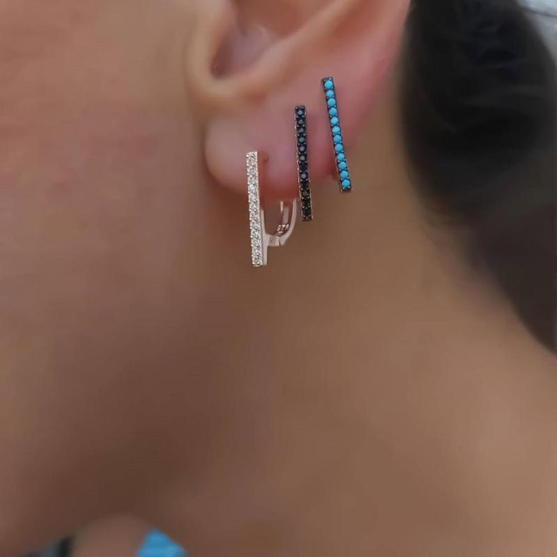 Geometric CZ bar Mini Circle hoop earring for women girl multi piercing hole simple fashion earrings
Geometric CZ bar Mini Circle hoop earring for women girl multi piercing hole simple fashion earrings