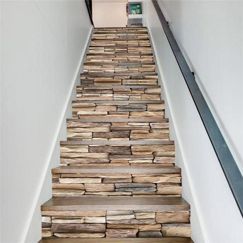 13Pcs/Set DIY 3D Stairway Stickers Stone Pattern Removable Steps Stairs Stickers Floor Wall Decor Decals Sticker Home Decoration
13Pcs/Set DIY 3D Stairway Stickers Stone Pattern Removable Steps Stairs Stickers Floor Wall Decor Decals Sticker Home Decoration