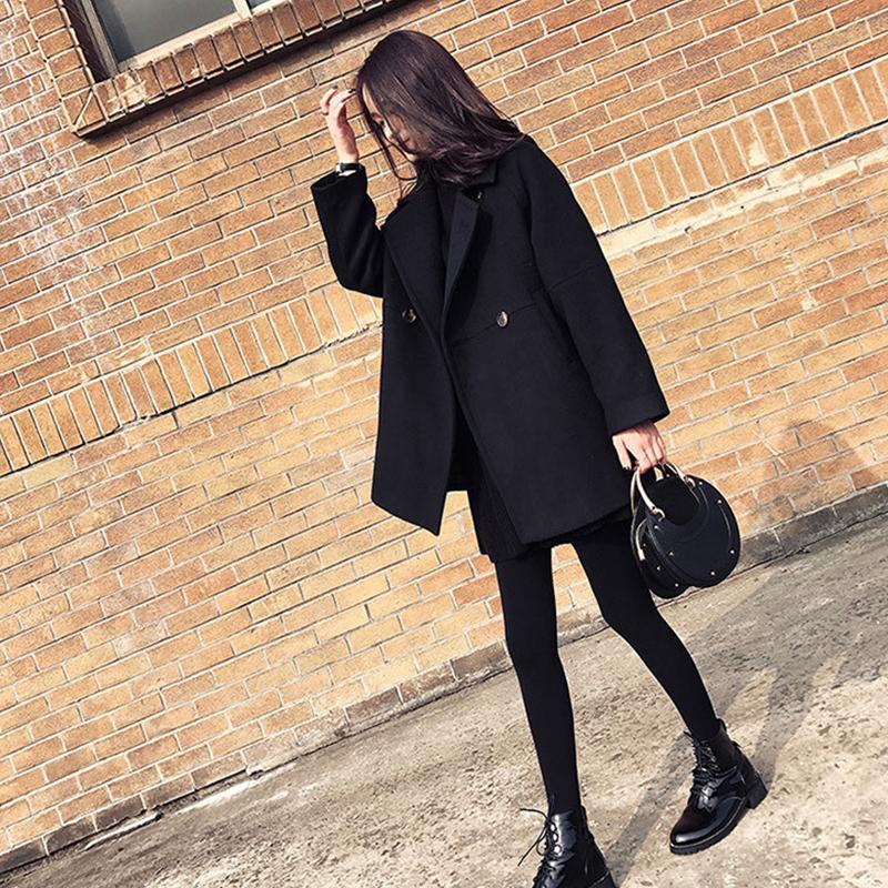 New Autumn Winter Women Coat Plus Size Fashion Turn-Down Collar Solid Loose Woolen Blends Coat For Women Korean BLACK Outerwear
New Autumn Winter Women Coat Plus Size Fashion Turn-Down Collar Solid Loose Woolen Blends Coat For Women Korean BLACK Outerwear