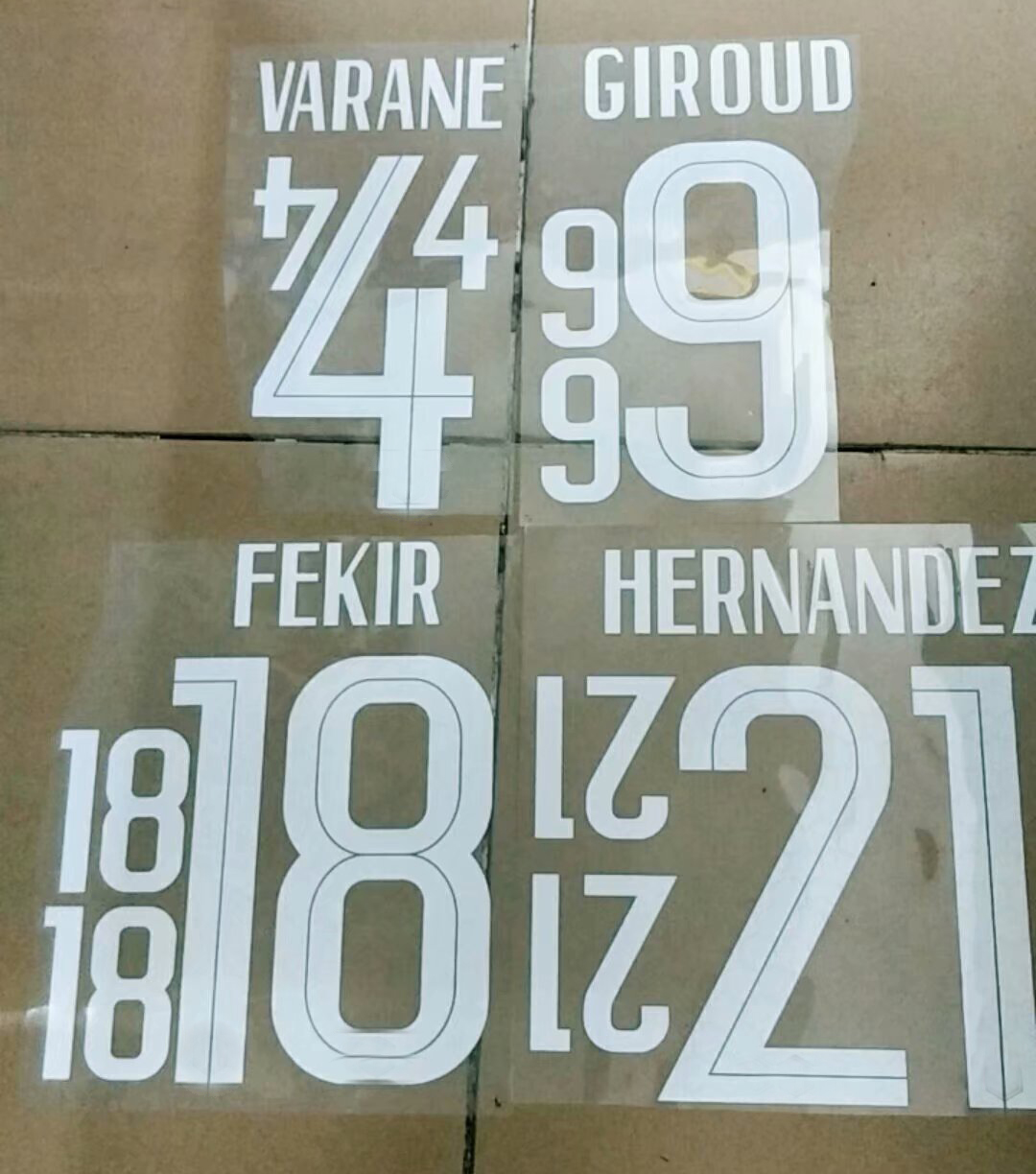 2020/21 France Griezmann name and number Soccer patches 2021 France Pogba, Mbappe home and away nameset free shipping
2020/21 France Griezmann name and number Soccer patches 2021 France Pogba, Mbappe home and away nameset free shipping