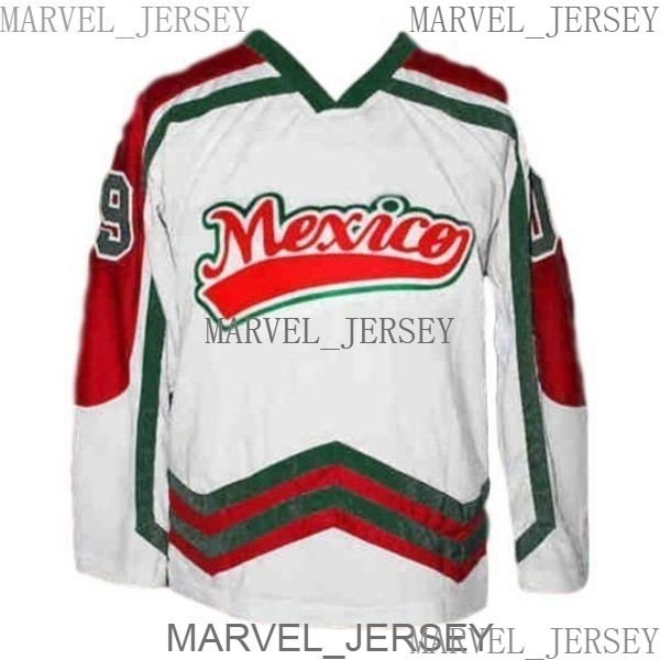 Any Name Number Mexico Custom Hockey Jersey White Size XS-5XL Men, Black 
Any Name Number Mexico Custom Hockey Jersey White Size XS-5XL Men, Black