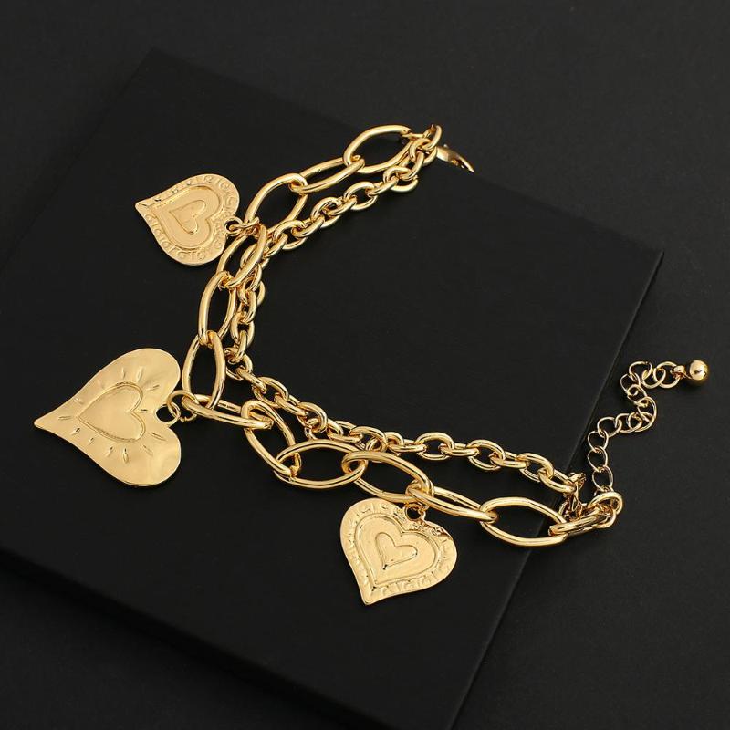 Amorcome Trendy Double Layer Chunky Thick Chain Bracelets Female Heart Charm Pendant Bracelet 2021 Mother's Valentine's Day Gift
Amorcome Trendy Double Layer Chunky Thick Chain Bracelets Female Heart Charm Pendant Bracelet 2021 Mother's Valentine's Day Gift