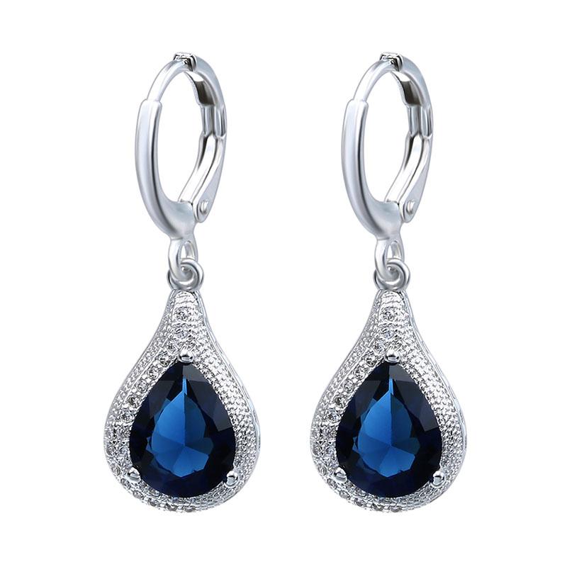 Fashion Lady Jewelry Classic Blue Stone Earrings for Women Water Drop Shape Drop Earrings Aretes De Mujer Modernos 2020
Fashion Lady Jewelry Classic Blue Stone Earrings for Women Water Drop Shape Drop Earrings Aretes De Mujer Modernos 2020
