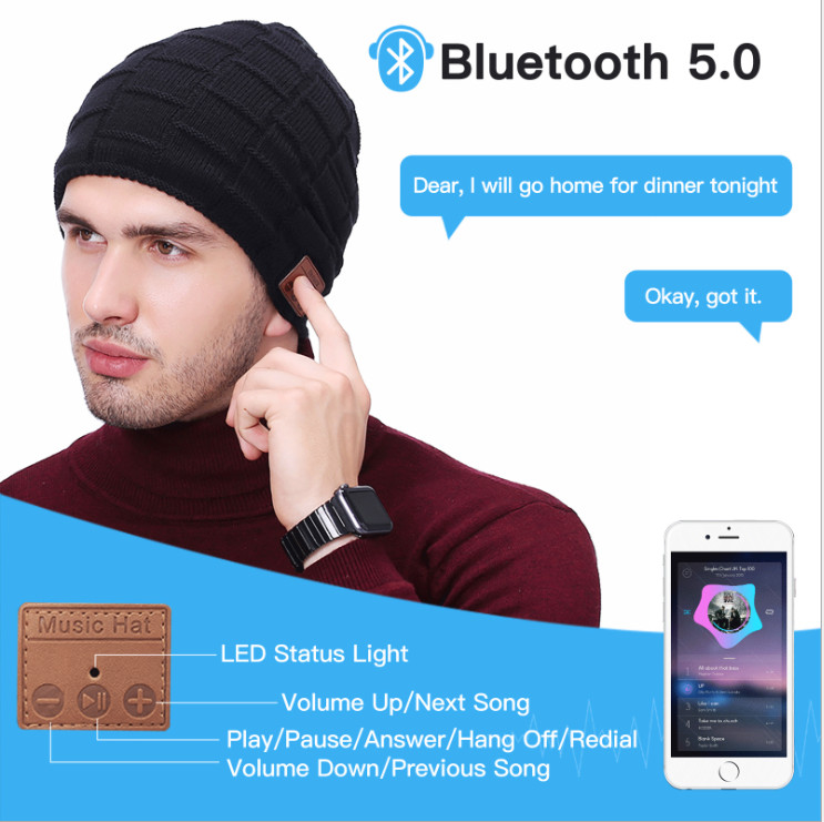 new technology luxury Winter velvet warm bluetooth knitted hats custom call listening music bluetooth music woman man boy girl hat wholesale, Khaki
new technology luxury Winter velvet warm bluetooth knitted hats custom call listening music bluetooth music woman man boy girl hat wholesale, Khaki