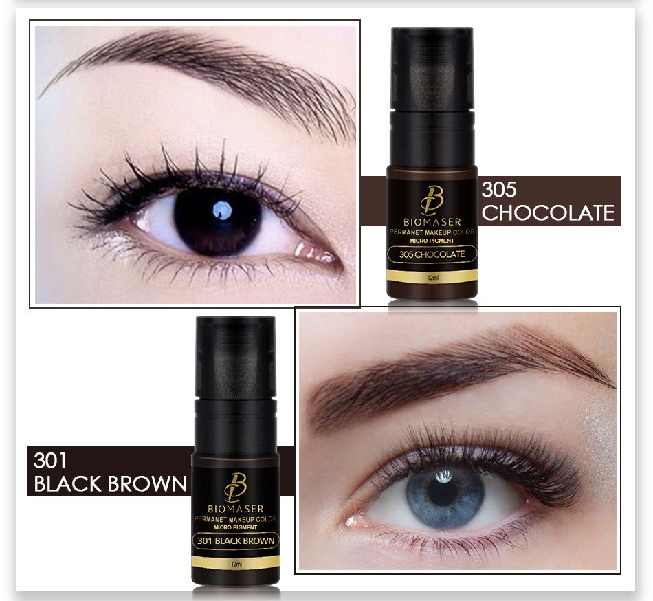 Tattoo Inks Permanent Makeup Eyebrow Micor Pigment Ink For Manual Pen Machine Microblading Tools Color Art Supply