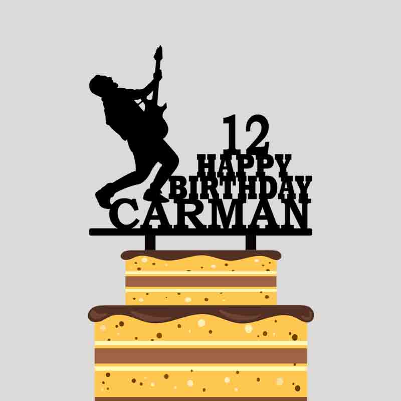 Personalized Boys Birthday Cake Topper Custom Name Age Boy Playing Guitar Cake Topper For Birthday Party Decoration YC144
Personalized Boys Birthday Cake Topper Custom Name Age Boy Playing Guitar Cake Topper For Birthday Party Decoration YC144