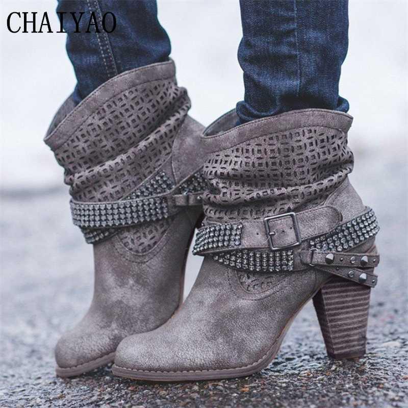 High heels Women boots Autumn New Ladies Rhinestone Buckle Strap Women shoes Large size PU Leather Hollow out boots1, White
High heels Women boots Autumn New Ladies Rhinestone Buckle Strap Women shoes Large size PU Leather Hollow out boots1, White