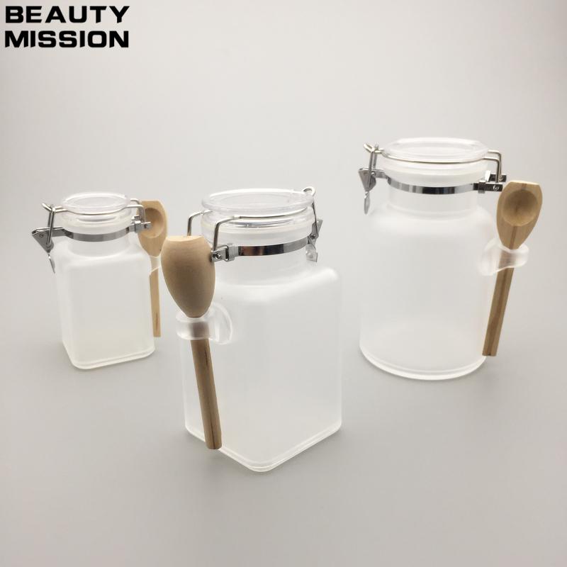 100ML 200ML 300ML ABS Bath salt bottle With Wooden Spoon Women Cosmetic Refillable Jar Empty Plastic Facial Mask Container
100ML 200ML 300ML ABS Bath salt bottle With Wooden Spoon Women Cosmetic Refillable Jar Empty Plastic Facial Mask Container