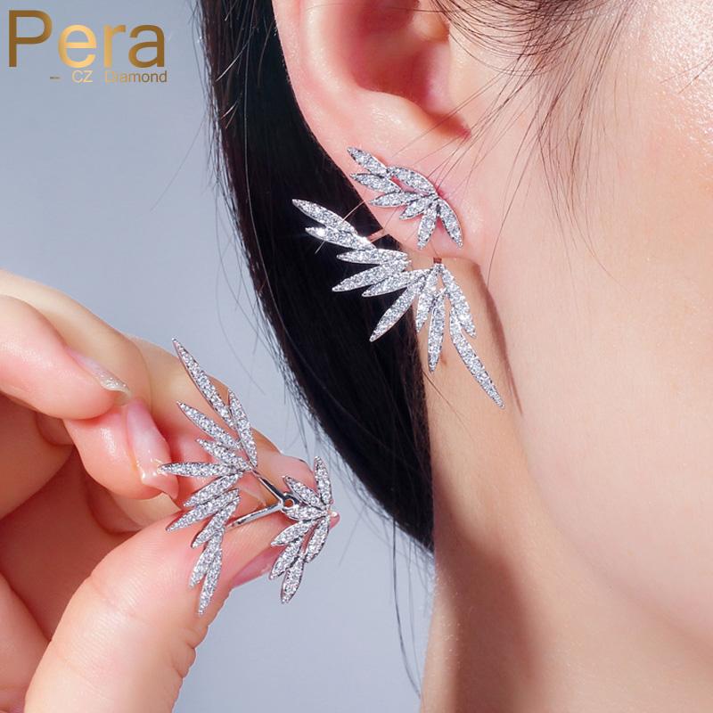 Pera Unique Design Shining White Micro Pave CZ Crystal Setting Big Stud Earrings for Elegant Ladies Ear Jewelry Accessories E461
Pera Unique Design Shining White Micro Pave CZ Crystal Setting Big Stud Earrings for Elegant Ladies Ear Jewelry Accessories E461