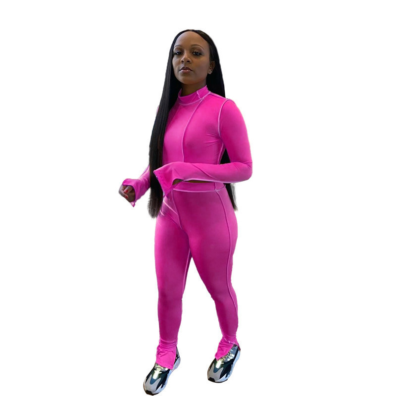 Womens outfits tracksuits long sleeve 2 piece set tracksuit jogging sportsuit shirt leggings sweatshirt pants suit selling Print Pencil