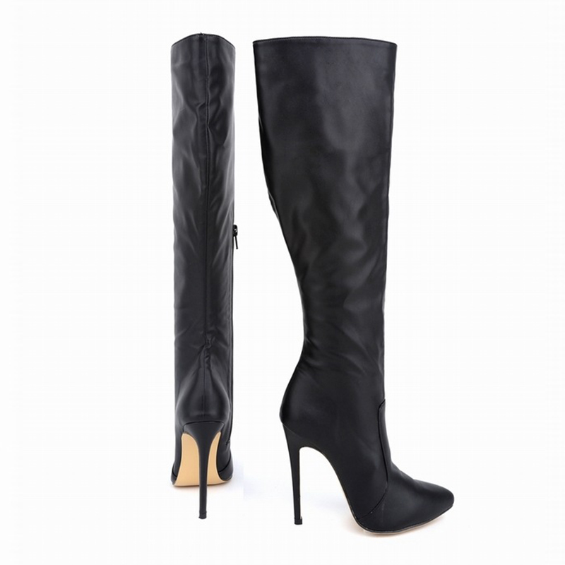 Knee High Boots Women Winter Warm Black Leather Thin High Heels Boots Sexy Ladies Pointed-toe Women Long Shoes Plus Size VT1450, Blue
Knee High Boots Women Winter Warm Black Leather Thin High Heels Boots Sexy Ladies Pointed-toe Women Long Shoes Plus Size VT1450, Blue