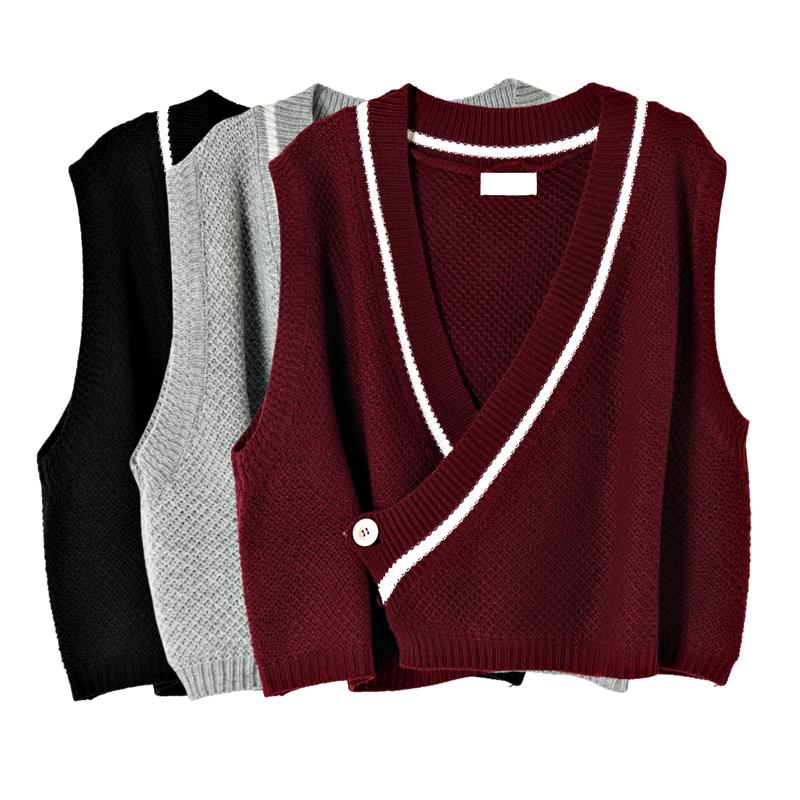 Lauri Laki New Solid Knitted Sleeveless Sweater Women V-neck Pullover Vest Sweater Autumn Winter Tops Waistcoat, Black
Lauri Laki New Solid Knitted Sleeveless Sweater Women V-neck Pullover Vest Sweater Autumn Winter Tops Waistcoat, Black