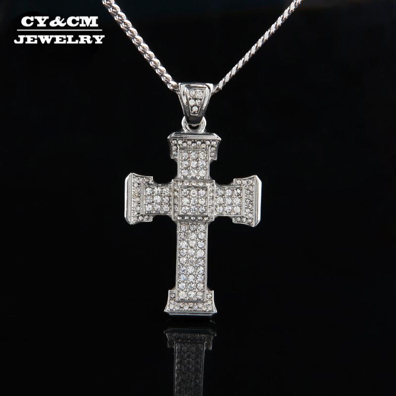 CY&CM Big Cross Pendant Necklace Men Gold Silver Color CZ Iced Out Rhinestone Simulated Diamonds Statement Hip Hop Chain Jewelry
CY&CM Big Cross Pendant Necklace Men Gold Silver Color CZ Iced Out Rhinestone Simulated Diamonds Statement Hip Hop Chain Jewelry