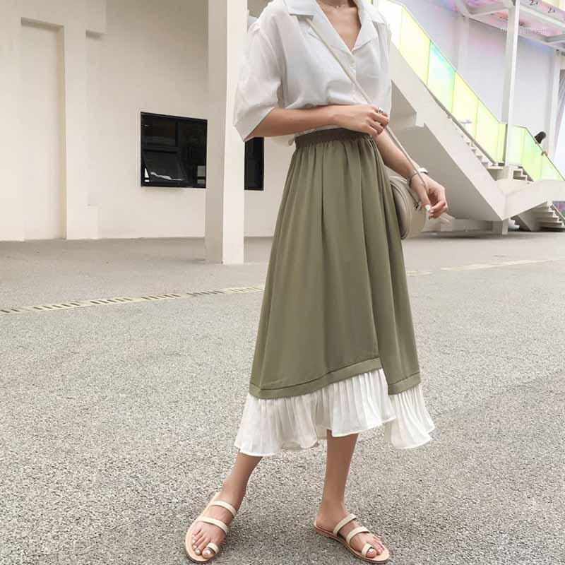 2020 Summer Chiffon Skirt Women Loose Wild High Waist Stitching Harajuku Skirt Long Casual Korean Style1, Black
2020 Summer Chiffon Skirt Women Loose Wild High Waist Stitching Harajuku Skirt Long Casual Korean Style1, Black