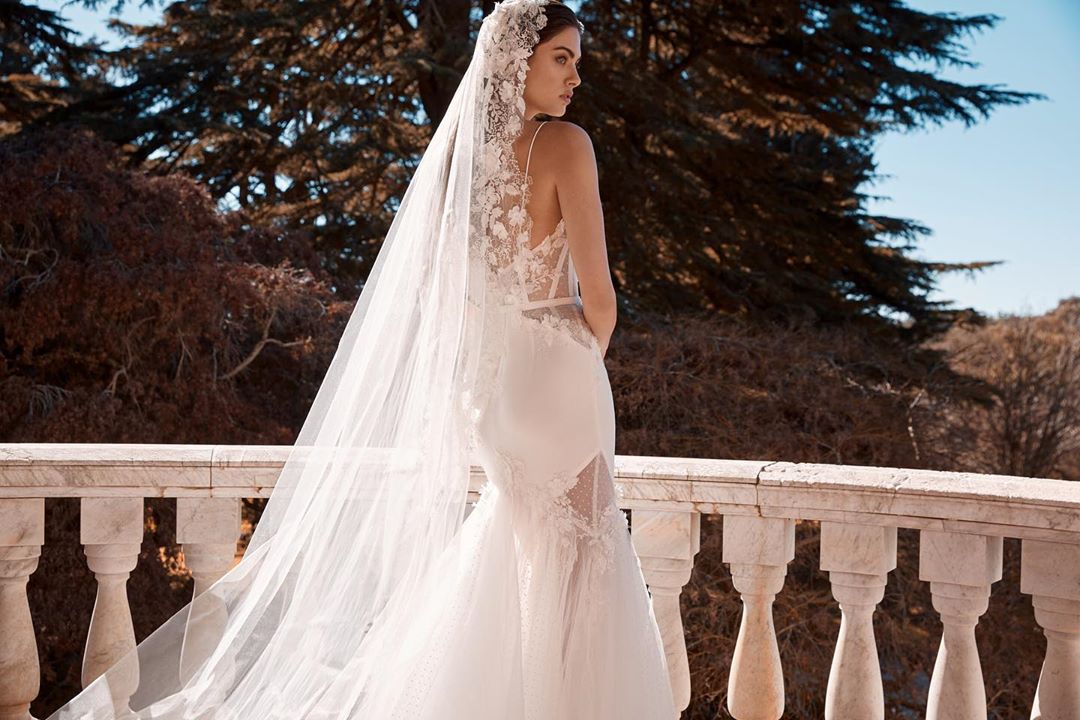 Beaded Mermaid Fashion Wedding Dresses With A Line Satin Detachable Train Spaghetti Straps Bridal Gowns Appliqued Tulle Robe De Marie ppliqued