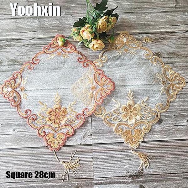 HOT gold sequin Lace Embroidery table place mat Christmas pad Cloth dish placemat cup mug dining drink doily kitchen
HOT gold sequin Lace Embroidery table place mat Christmas pad Cloth dish placemat cup mug dining drink doily kitchen