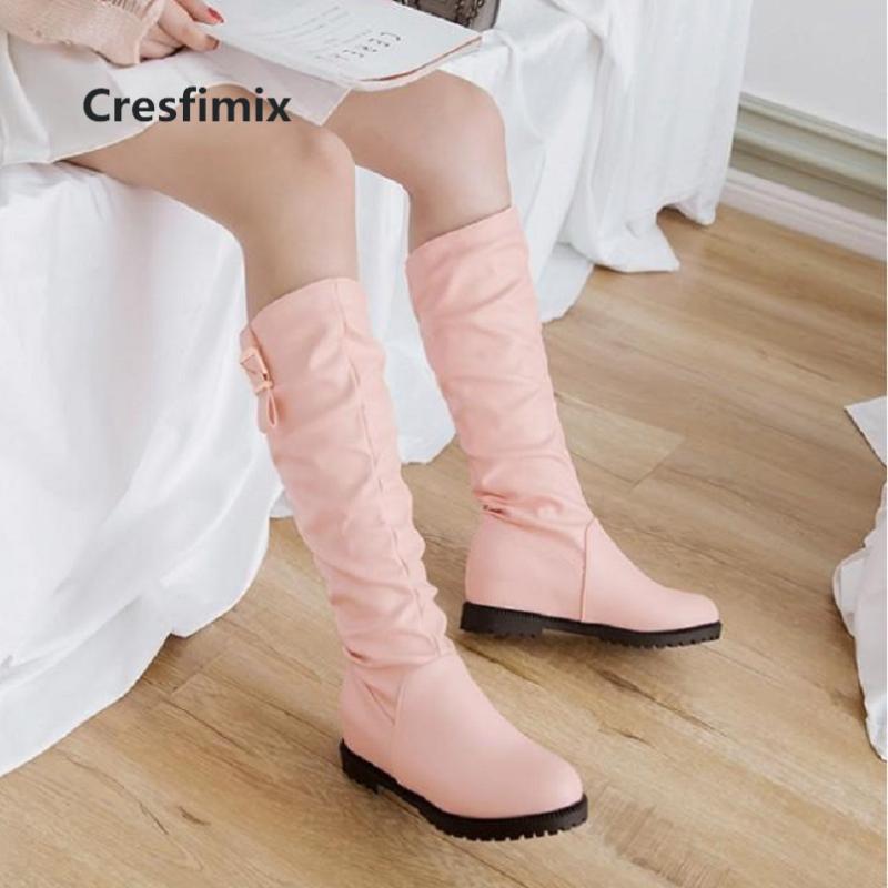 Cresfimix botas femininas women soft comfortable white high quality autumn long boots lady cool & cute black flat boots a3077
Cresfimix botas femininas women soft comfortable white high quality autumn long boots lady cool & cute black flat boots a3077