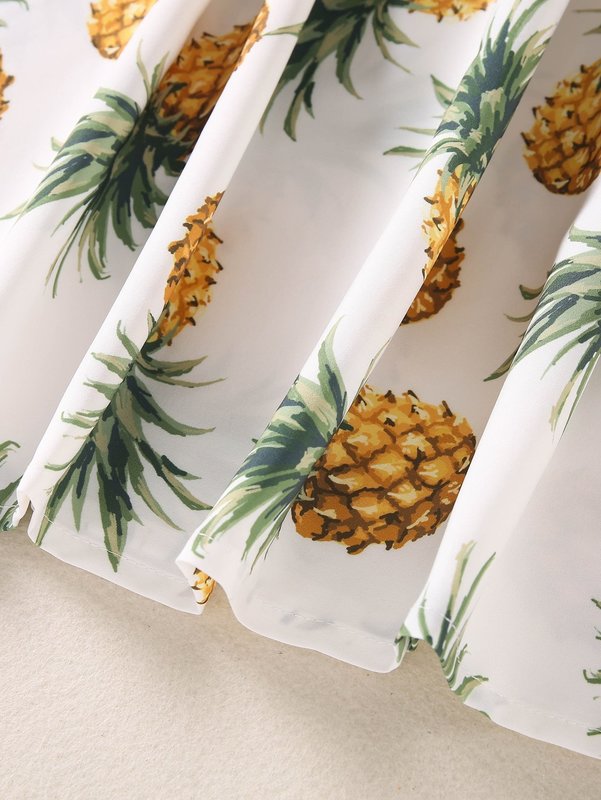 Girls Pineapple Print Cami Dress SHE