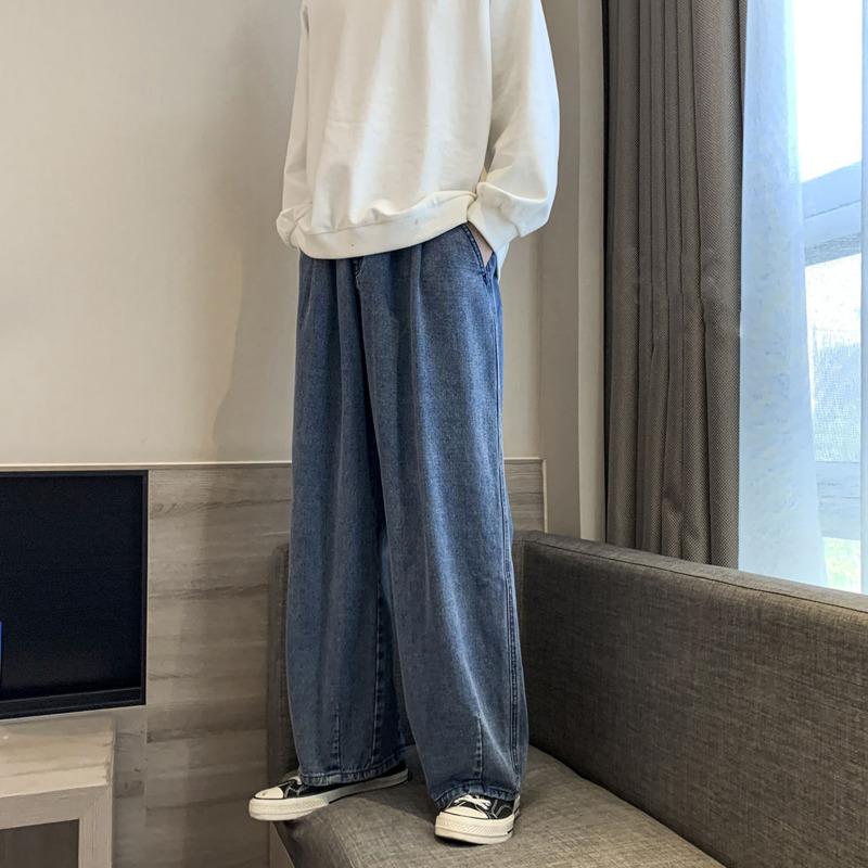 Korean Wide-leg Jeans Men's Fashion Casual Retro Harajuku Jeans Men Streetwear Loose Hip-hop Straight Denim Trousers Mens -2XL, Black
Korean Wide-leg Jeans Men's Fashion Casual Retro Harajuku Jeans Men Streetwear Loose Hip-hop Straight Denim Trousers Mens -2XL, Black