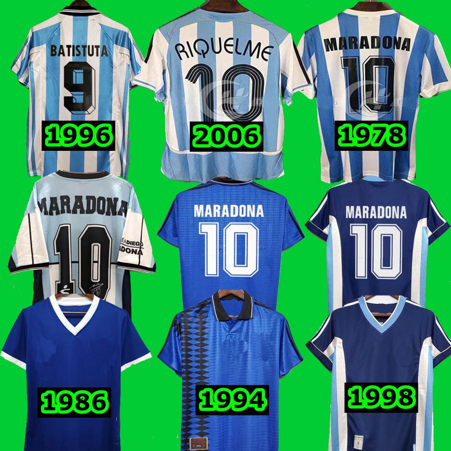 Top Thailand 2006 1978 1994 MESSI Argentina Retro Soccer Jersey Maradona Vintage 1996 1998 1986 Maradona 10 Maillot Camisetas Football Shirt, 2006 home men
Top Thailand 2006 1978 1994 MESSI Argentina Retro Soccer Jersey Maradona Vintage 1996 1998 1986 Maradona 10 Maillot Camisetas Football Shirt, 2006 home men