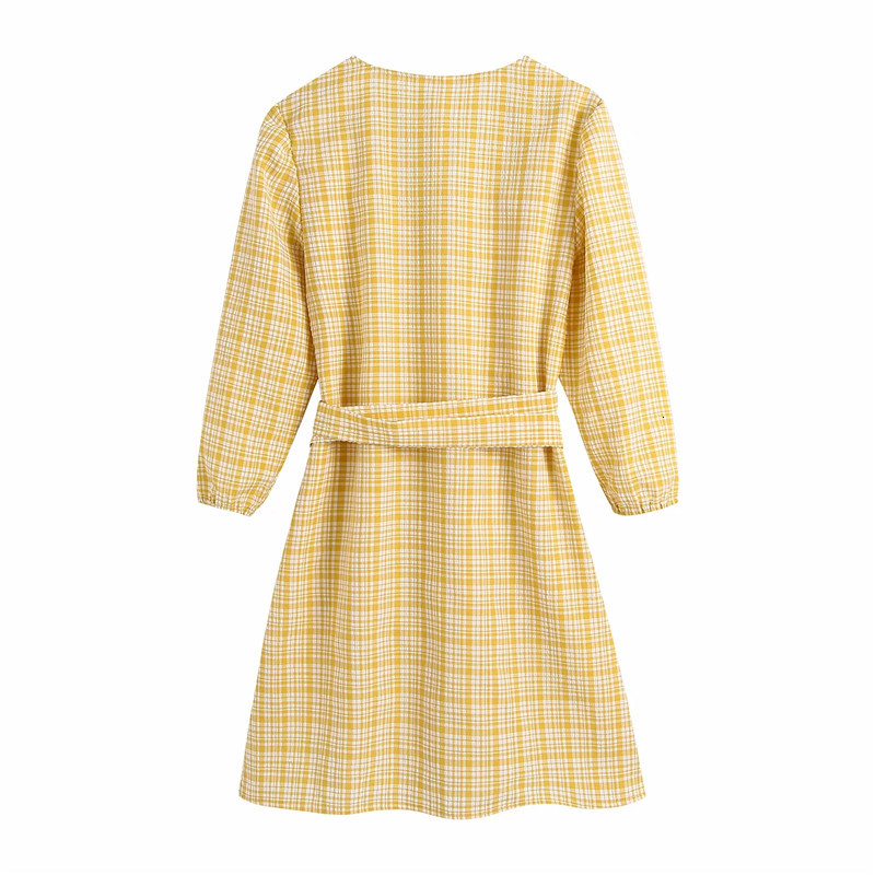 New 2021 Yellow Plaid Wrap Mini Women Spring Fashion Belt Puff Sleeve Woman Dress Chic Cottagecore Casual Dresses Oa4n
New 2021 Yellow Plaid Wrap Mini Women Spring Fashion Belt Puff Sleeve Woman Dress Chic Cottagecore Casual Dresses Oa4n