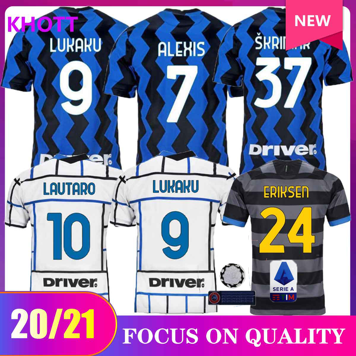 20 21 LUKAKU ERIKSEN LAUTARO homex away soccer jersey 2020 2021 adult kit ALEXIS SENSI SKRINIAR BROZOVIC Milan football shirt set uniforms, Black;yellow
20 21 LUKAKU ERIKSEN LAUTARO homex away soccer jersey 2020 2021 adult kit ALEXIS SENSI SKRINIAR BROZOVIC Milan football shirt set uniforms, Black;yellow