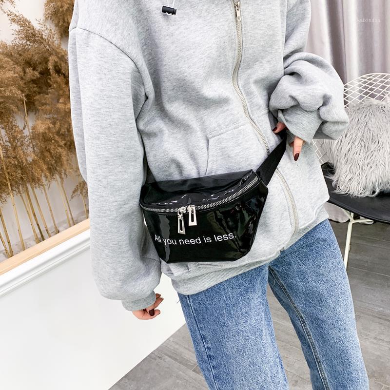 Women Chest Bag Patent Leather Semicircle Crossbody Shoulder Bag Ladies Letter Printing Splicing Phone Money Waist Packs1, Black
Women Chest Bag Patent Leather Semicircle Crossbody Shoulder Bag Ladies Letter Printing Splicing Phone Money Waist Packs1, Black