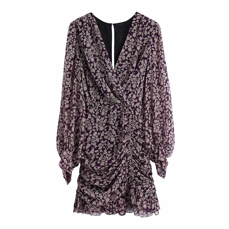2021 New Streetwear Women V-neck Floral Print Es Fashion Ladies Chiffon Ruffles Elegant Vintage Female Chic Mini Vestidos 3og5, Brown
2021 New Streetwear Women V-neck Floral Print Es Fashion Ladies Chiffon Ruffles Elegant Vintage Female Chic Mini Vestidos 3og5, Brown