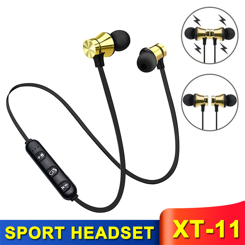 XT11 Magnet Sport Headphones BT4.2 Wireless Stereo Earphones with Mic Earbuds Bass Headset for iPhone Samsung LG smartphones with Retail Box, Gold
XT11 Magnet Sport Headphones BT4.2 Wireless Stereo Earphones with Mic Earbuds Bass Headset for iPhone Samsung LG smartphones with Retail Box, Gold