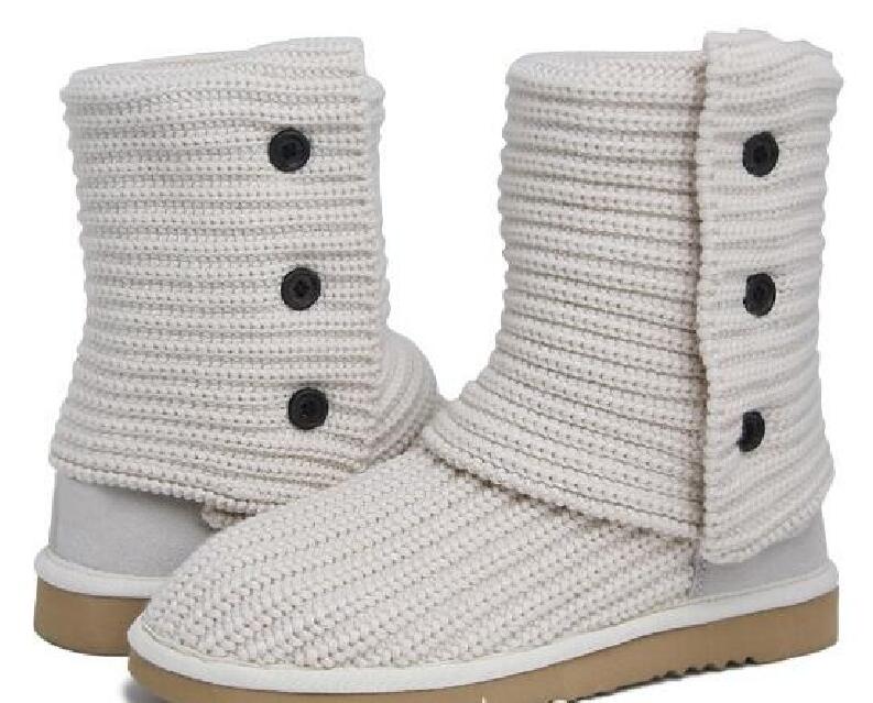 HOT SELL CLASSIC DESIGN AUS WOMEN SNOW BOOTS U58190 KNITTING WOOLLEN YARN TALL SHORT WOMEN BOOTS KEEP WARM BOOTS US3-12