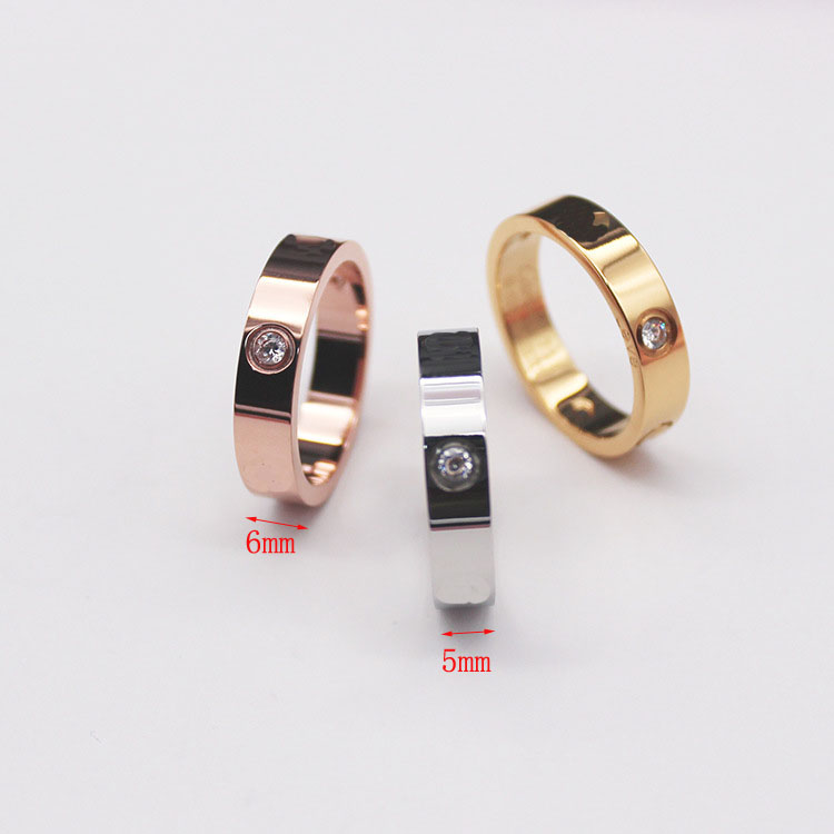 New Stainless Steel Inlaid Zircon Ring Couples Women And Men Rings Engagement Rings 5mm And 6mm, Silver
New Stainless Steel Inlaid Zircon Ring Couples Women And Men Rings Engagement Rings 5mm And 6mm, Silver