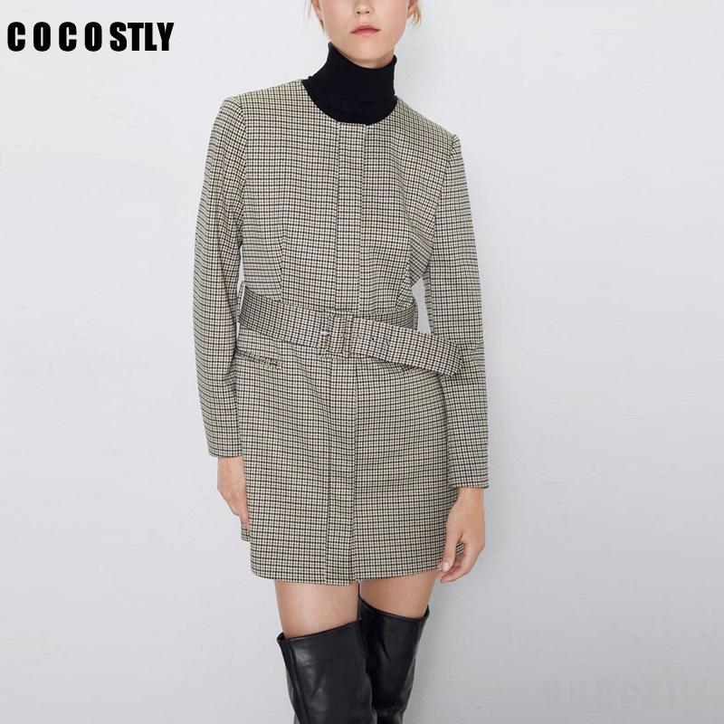 Vintage Houndstooth Suit For Women Fashion Sashes O-Neck Elegant Office Ladies Long Plaid Suit Jackets Female Outwear Tops
Vintage Houndstooth Suit For Women Fashion Sashes O-Neck Elegant Office Ladies Long Plaid Suit Jackets Female Outwear Tops