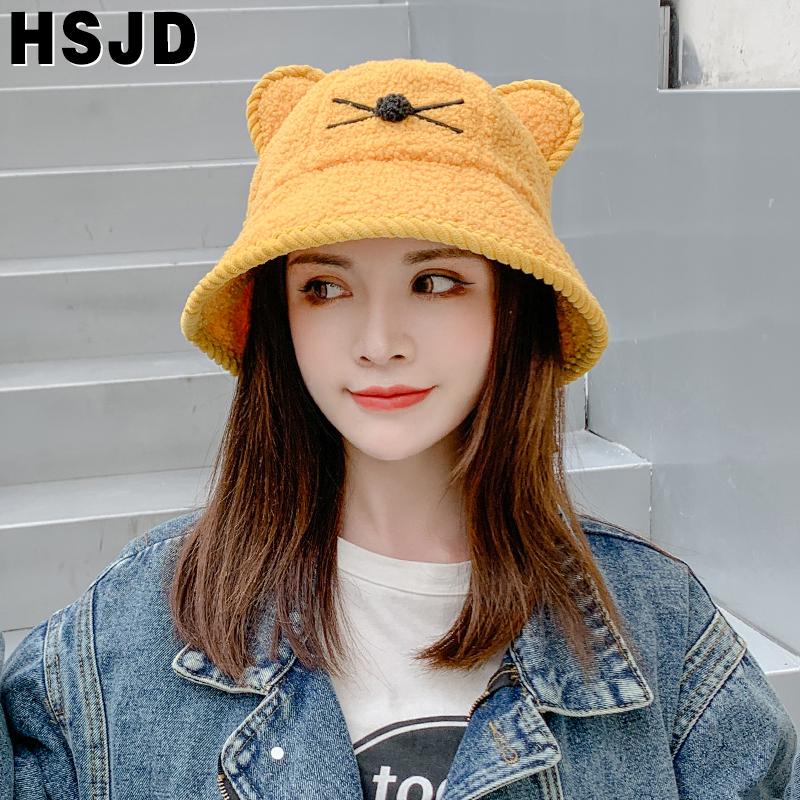 Cute Cat Ear Faux Fur Winter Bucket Hats for Women Korean Thick Warm Wool Hats Fishing Cap Panama Female Velvet fisherman hat, Black
Cute Cat Ear Faux Fur Winter Bucket Hats for Women Korean Thick Warm Wool Hats Fishing Cap Panama Female Velvet fisherman hat, Black
