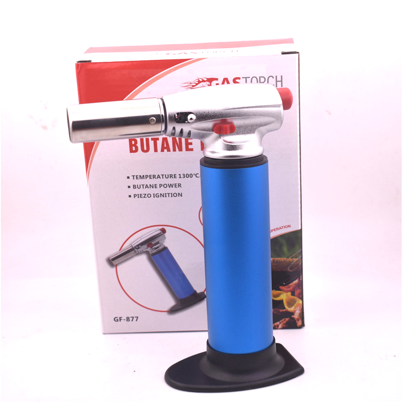 1300C Butane Scorch Torch Jet Chef Cooking Refillable Adjustable Flame Kitchen Lighter Spray Gun Picnic Tool W260202