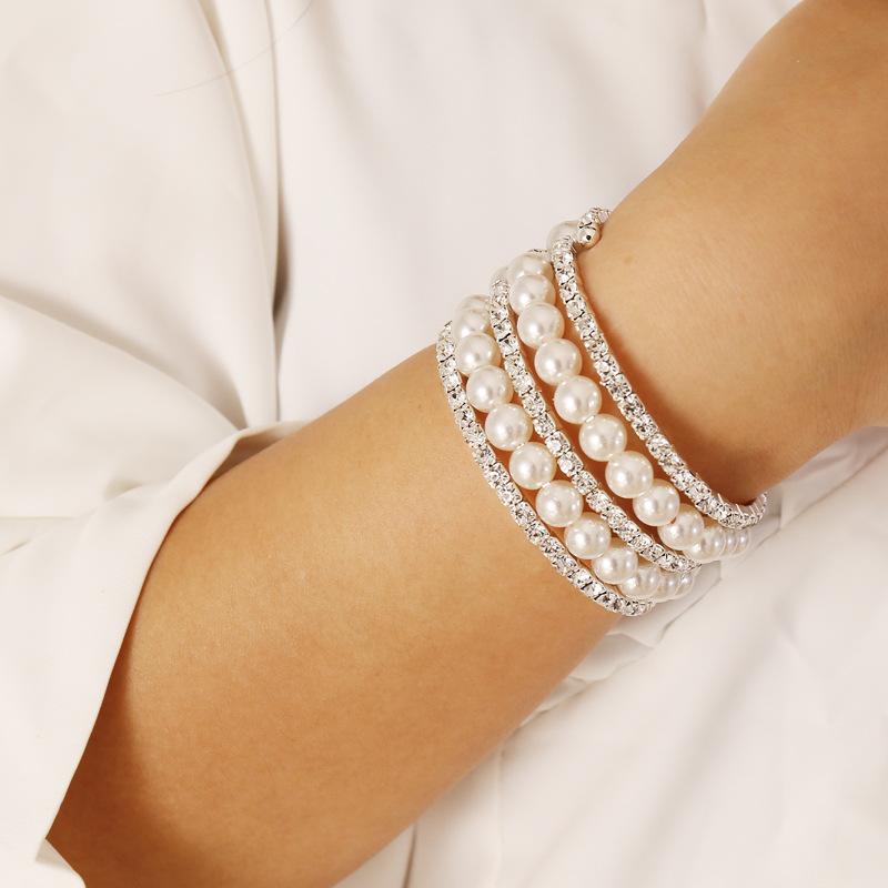 Fashion Multi Layer Rhinestone Faux Pearl Bracelet Women Charm Beaded Pearl Wide Strand Bracelets Female Elegant Party Jewelry
Fashion Multi Layer Rhinestone Faux Pearl Bracelet Women Charm Beaded Pearl Wide Strand Bracelets Female Elegant Party Jewelry