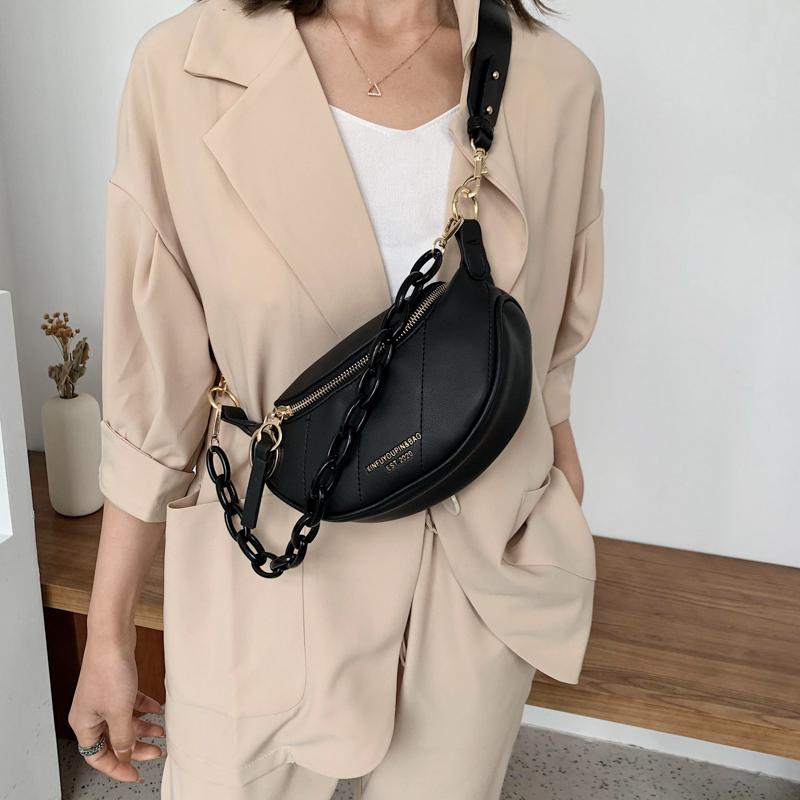 2021 New Solid Color Crossbody Bags for Women Letter Chains Single Shoulder Bag PU Leather Handbags Purse Wide Strap Chest Hobos, Black
2021 New Solid Color Crossbody Bags for Women Letter Chains Single Shoulder Bag PU Leather Handbags Purse Wide Strap Chest Hobos, Black