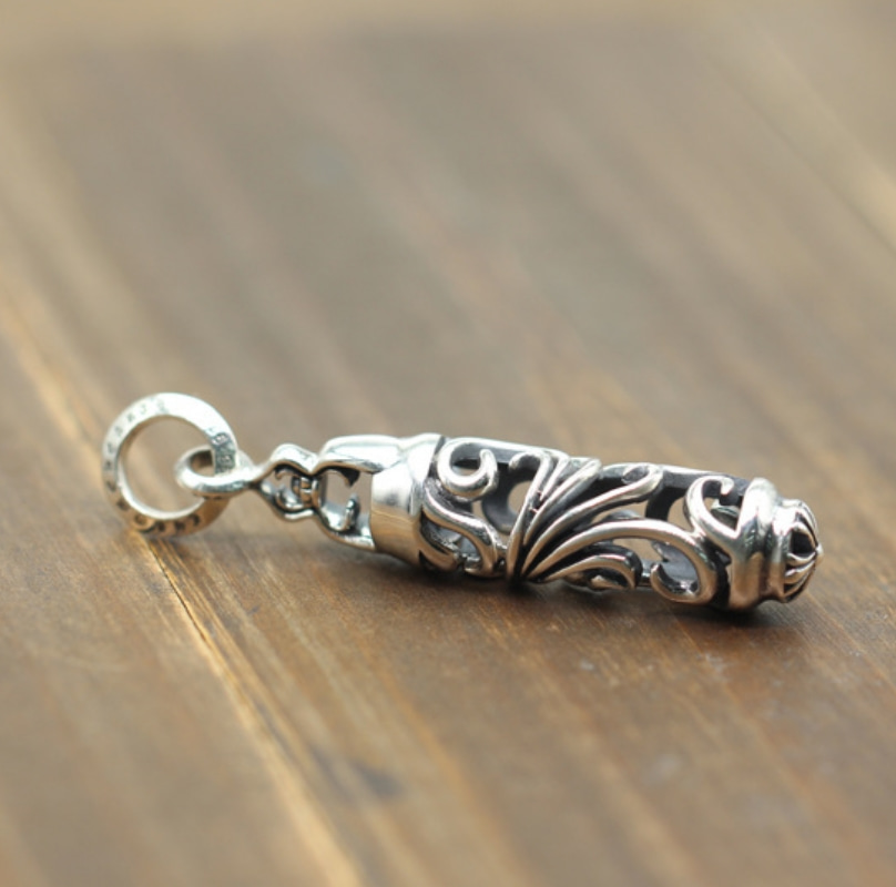 New vintage 925 sterling silver designer jewelry American European antique silver handmade hollow scroll pendants without chain