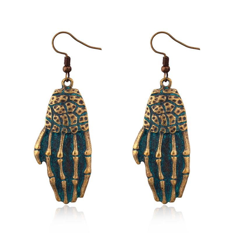Dangle & Chandelier 1Pair Vintage Punk Skeleton Hand Earrings Women Jewelry Hyperbolic Creative Bronze Skull Bone Big Drop E247
Dangle & Chandelier 1Pair Vintage Punk Skeleton Hand Earrings Women Jewelry Hyperbolic Creative Bronze Skull Bone Big Drop E247