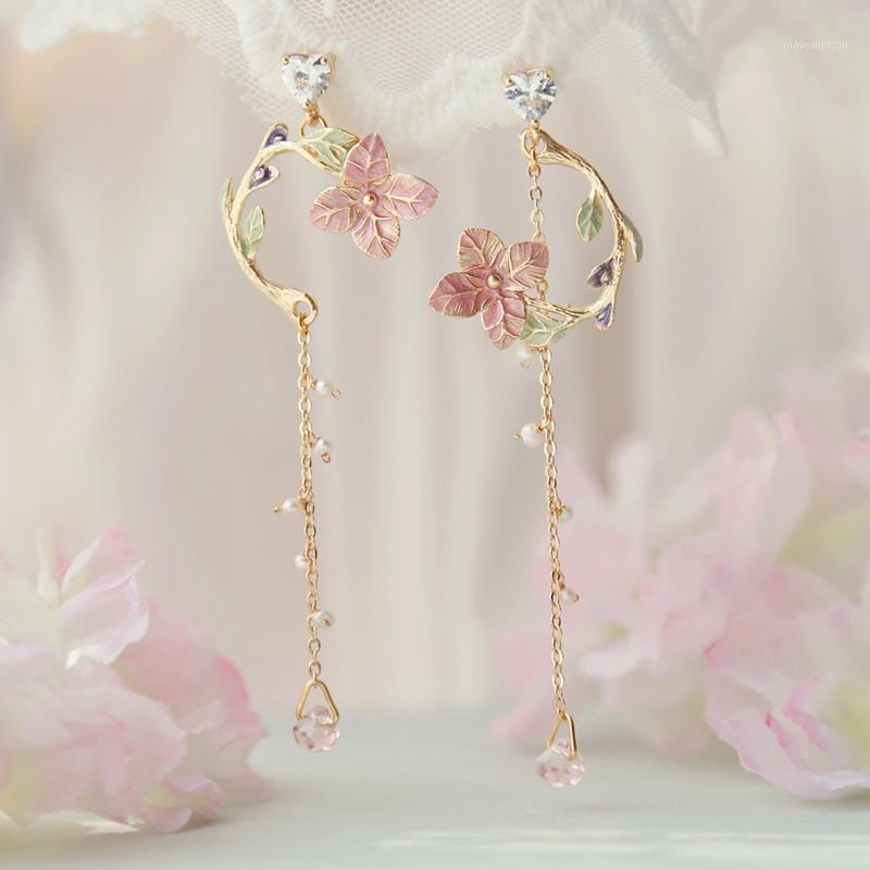 MENGJIQIAO Korean Vintage Metal Pink Flower Long Dangle Earrings For Women Girls Brincos Temperament pendientes mujer Jewelry1
MENGJIQIAO Korean Vintage Metal Pink Flower Long Dangle Earrings For Women Girls Brincos Temperament pendientes mujer Jewelry1