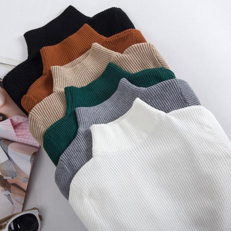 Sweater Autumn Winter Women's Tops Slim Turtleneck Tops Knitted Elastic New-coming Turtleneck Pullov, Khaki
Sweater Autumn Winter Women's Tops Slim Turtleneck Tops Knitted Elastic New-coming Turtleneck Pullov, Khaki