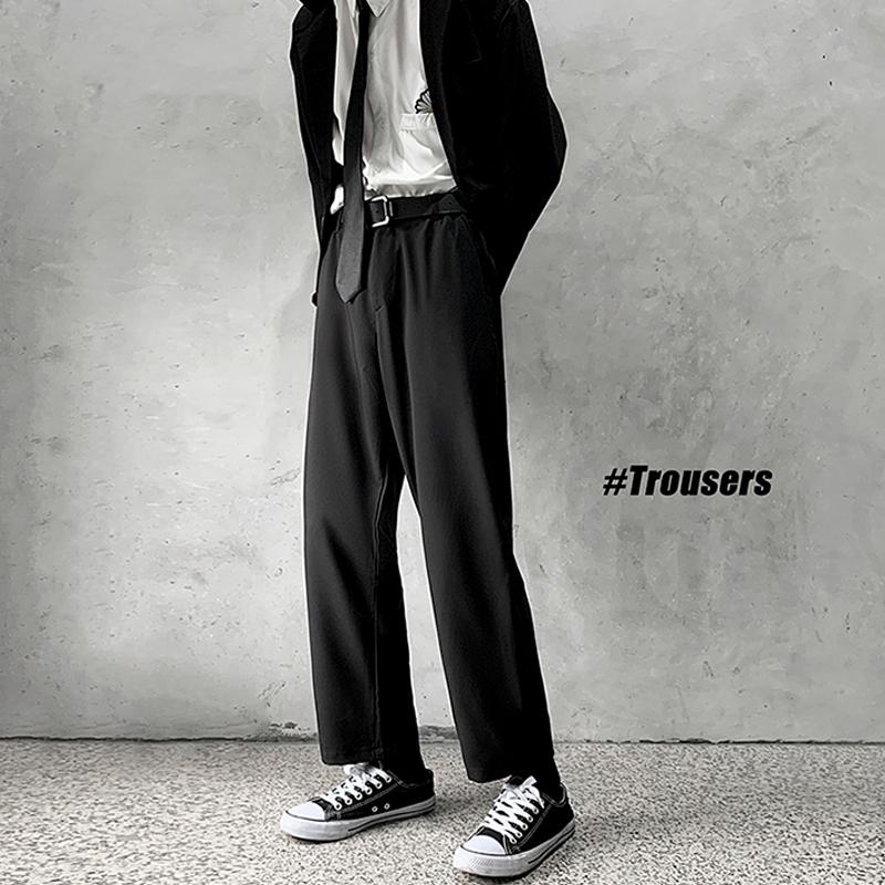 Classic Casual Black Pantalon Homme 2020 Button Up Harajuku Loose Pants Trousers Korean Style Formal Pants For Men High Waist, Black pants
Classic Casual Black Pantalon Homme 2020 Button Up Harajuku Loose Pants Trousers Korean Style Formal Pants For Men High Waist, Black pants