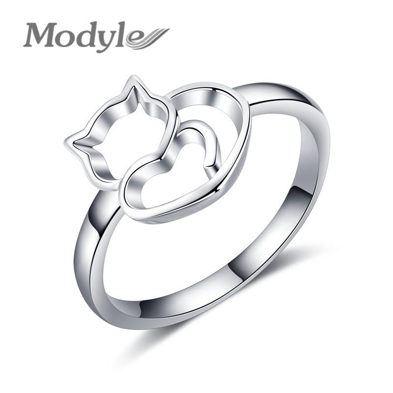 Modyle White Gold Color Naughty Little Cat & Heart Finger Ring for Women High Qualiry Jewelry Gift
Modyle White Gold Color Naughty Little Cat & Heart Finger Ring for Women High Qualiry Jewelry Gift
