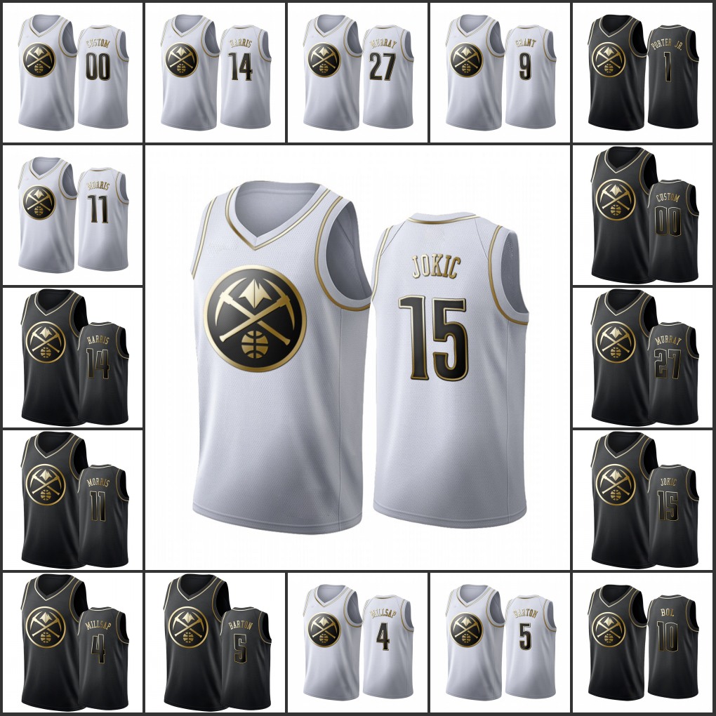 Men Denver Nuggets''Nikola''Jokic Jamal Murray Bol Bol Michael Porter Jr. Gary Harris Custom Black Golden Edition Jersey
Men Denver Nuggets''Nikola''Jokic Jamal Murray Bol Bol Michael Porter Jr. Gary Harris Custom Black Golden Edition Jersey