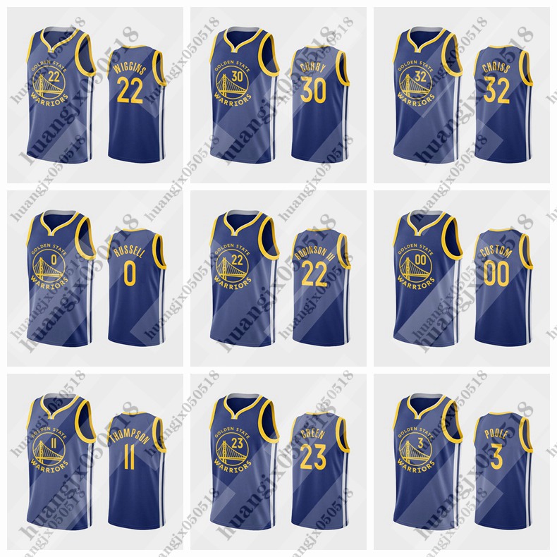Custom Men Klay 11 Thompson Andrew 22 Wiggins Poole Stephen 30 Curry Royal Golden State Warriors new basketball jersey, Black;red
Custom Men Klay 11 Thompson Andrew 22 Wiggins Poole Stephen 30 Curry Royal Golden State Warriors new basketball jersey, Black;red