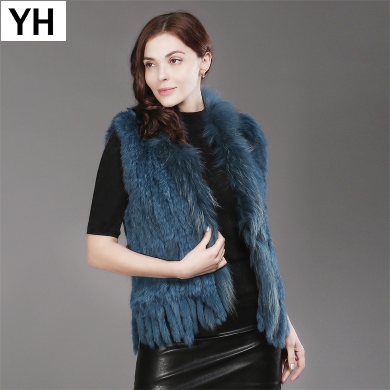 Hot Sale Women Natural Real Rabbit Fur Vest Spring Autumn Knitted Raccoon Fur Collar Waistcoat Brand Real Rabbit Fur Gilet 201112, Natural grey
Hot Sale Women Natural Real Rabbit Fur Vest Spring Autumn Knitted Raccoon Fur Collar Waistcoat Brand Real Rabbit Fur Gilet 201112, Natural grey