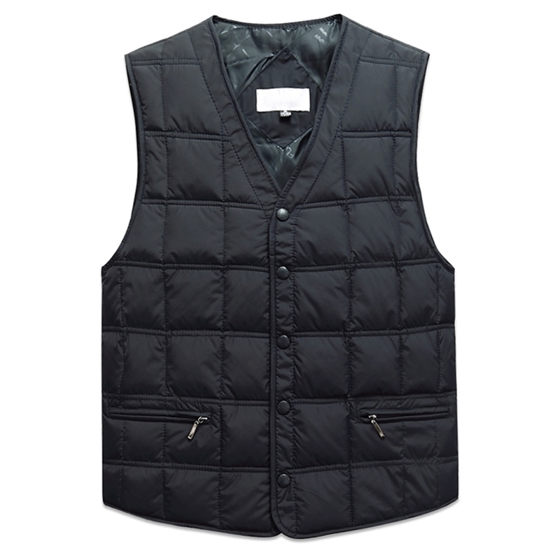 Duck Down Sleeveless Jacket For Men Winter Windbreaker Parka Warm Thick Vest Male Casual Outerwear Snow Waistcoat With Pockets 201225