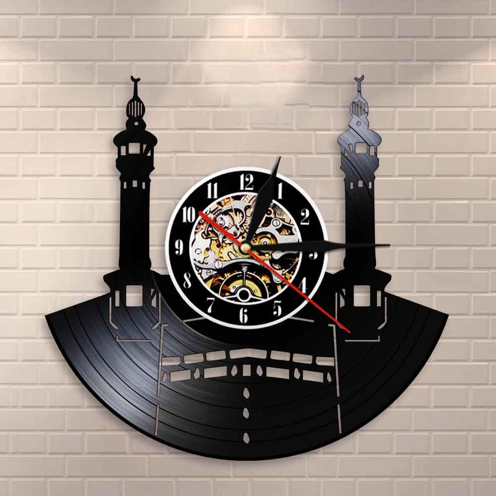 Famous City Mecca Wall Sign Vinyl Record Wall Clock Islamic Vintage Wall Clock Kaba Muslim Architecture Home Decor Clock Gift
Famous City Mecca Wall Sign Vinyl Record Wall Clock Islamic Vintage Wall Clock Kaba Muslim Architecture Home Decor Clock Gift