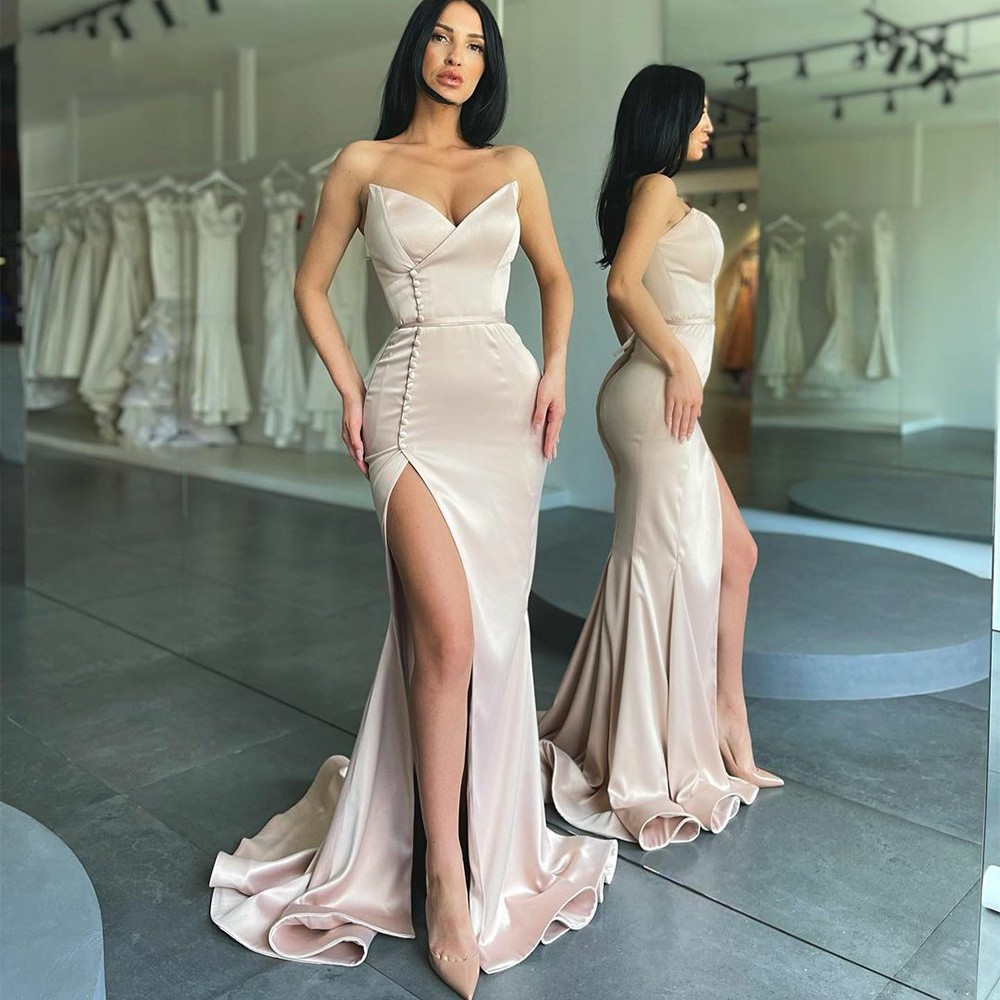 Champagne Mermaid Prom Dresses Sleeveless V-Neck Evening Dress Side Split Elengant Party Gown Fashions Outfits Vestidos De Fiesta robe de soiree 2022, Dark red
Champagne Mermaid Prom Dresses Sleeveless V-Neck Evening Dress Side Split Elengant Party Gown Fashions Outfits Vestidos De Fiesta robe de soiree 2022, Dark red