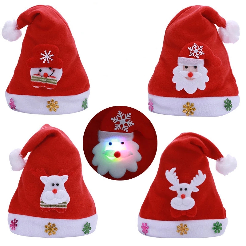 Christmas Hat LED lamp hat cartoon adult children Santa/elk/snowman Christmas Cap supplies Kids Xmas Gifts
Christmas Hat LED lamp hat cartoon adult children Santa/elk/snowman Christmas Cap supplies Kids Xmas Gifts